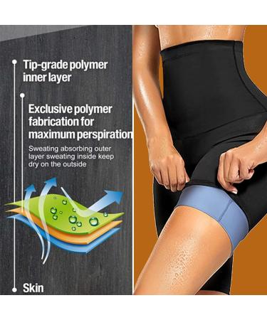 Dark Blue Sauna Sweat Shorts L/XL - Compression Workout Waist Trainer for Thighs & Tummy Control - Buy Online on GoSupps.com
