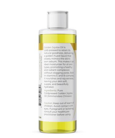 Viva Doria Golden Jojoba Oil - 100% Pure Unrefined 8 fl oz | Deeply Moisturizing Anti-Aging Oil for Hair Skin & Nails - International Shipping Available - Buy Online on GoSupps.com