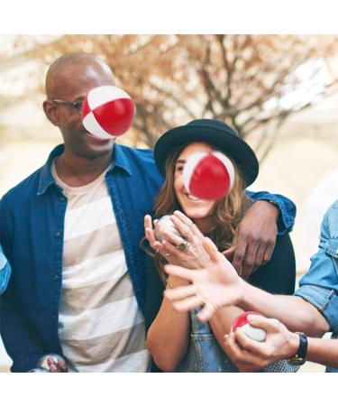 Indoor Smooth Juggling Balls - Tear Resistant Red & White - Ideal for Children's Leisure Activities - Buy Online on GoSupps.com