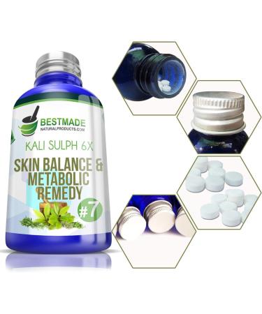 Kali Sulph 6X Cell Salt Pellets for Skin Balance & Metabolic Remedy - Eczema, Psoriasis, Acne, and Chronic Skin Issues Relief - Buy Online on GoSupps.com