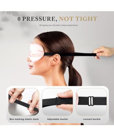 Buy Silk Sleep Masks - Super Soft Blackout Eye Mask for Women & Men | Adjustable Travel Eye Covers - 3 Pack (Black Pink Purple) - Ideal for Side Sleepers - Buy Online on GoSupps.com