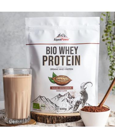 Alpenpower Bio Whey Protein Cocoa 1kg - 100% Natural Additive-Free CFM Protein Powder from Organic Alpine Milk - International Shipping Available - Buy Online on GoSupps.com