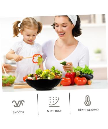 Alipis 1pc Ceramic Soup Bowl Salad Bowl Nesting Bowls White Decor Kitchen Gadget Kitchen Tool Ceramics Black 20X20CM - Buy Online on GoSupps.com