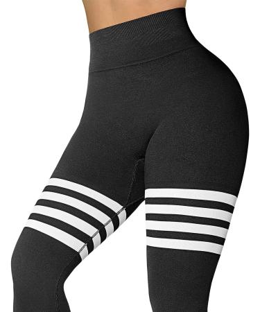 DREAMOON Seamless Butt Lifting Leggings | High Waisted Workout Yoga Pants | Gym Tights | Upgrade Butt Lifting | Black with Logo | Large - Buy Online on GoSupps.com