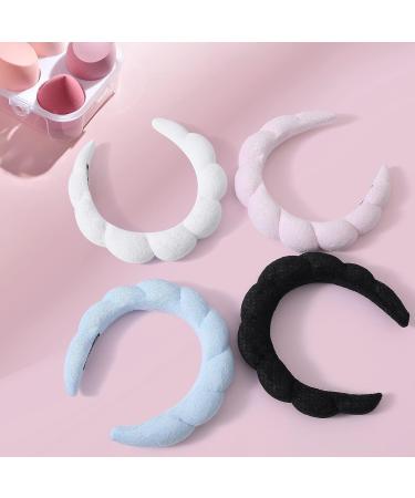 Zimblin Spa Headband for Women - Black Makeup and Skincare Sponge Bubble Puffy Headband for Face Washing, Makeup Removal, Shower - Best Quality - Buy Online on GoSupps.com