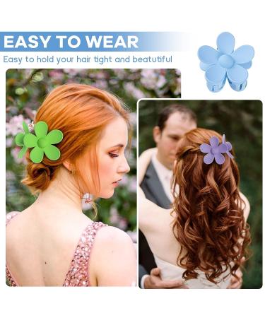 8 Pcs Large Cute Matte Daisy Flower Hair Claw Clips for Women - Non-slip Strong Hold Barrettes Headwear Accessories in 8 Colors - Buy Online on GoSupps.com