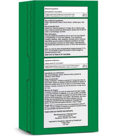 Lypo-Spheric R-Alpha Lipoic Acid - 30 Packets 226 mg R-ALA Per Packet - Liposome Encapsulated for Maximum Bioavailability - 100% Non-GMO - Buy Online on GoSupps.com