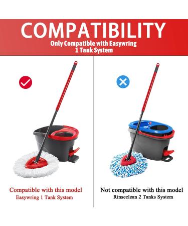 4 Pack Spin Mop Replacement Head - EasyWring Refills for Triangle Spin Mop | Microfiber Cleaning Mop for Floors - Includes Rotating Base | 4 Pack White - Buy Online on GoSupps.com