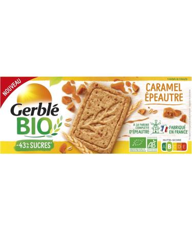 Gerbl Bio Organic Spelt Caramel Flavor Shortbread Low Sugar Palm Oil Free 1 Pack of 12 Biscuits 132g 216752 - Buy Online on GoSupps.com
