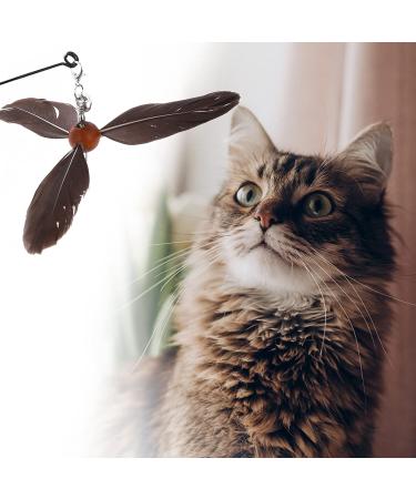 Cobee Cat Feather Propeller Wall Toys - Interactive Replacement Refills for Kittens (Black + Gray) | Fun Chaser Toy & Attachments - Buy Online on GoSupps.com