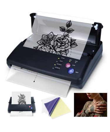 Bcetasy Tattoo Transfer Stencil Printer  with Free 20PCS Transfer Paper  Thermal Copier Machine for Tattoo Transfer Temporary and Permanent Tattoos Black