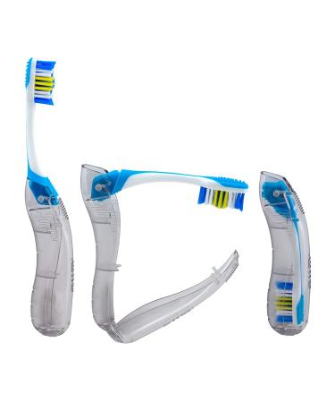 GUM Travel Toothbrush with Folding Handle, Soft Bristles - 2 Count (Pack of 1) - Buy Online on GoSupps.com