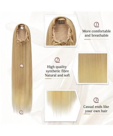 Buy Sofeiyan 60cm Ponytail Hair Extensions - Natural Soft Synthetic Braid - Dark Blonde to Bleaching Blonde - Buy Online on GoSupps.com