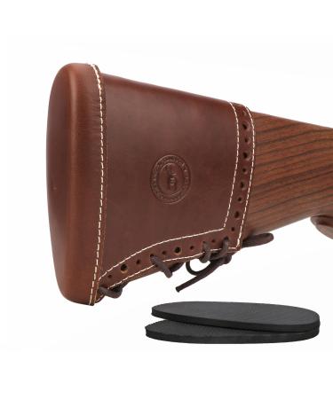 Tourbn Genuine Leather Recoil Pad for Shotgun Rifle Pistol Stock Pad Adjustable Buttstock Cover - Buy Online on GoSupps.com