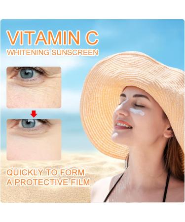 Face Sunscreen SPF 50+ Face Cream SPF 50 Face Suncream with Vitamin C Sun Protection Protects Against UVA/UVB and Premature Skin Ageing Dark Spots Waterproof Moisturising Cream For Daily Use - Buy Online on GoSupps.com