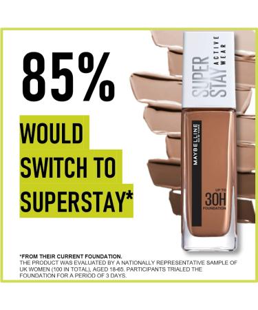  Maybelline Maybelline New York - Superstay Active Wear 30h Long-Lasting Liquid Foundation Transfer-Proof High Coverage - Shade: Golden (32) - Size: 30 ml - Buy Online on GoSupps.com