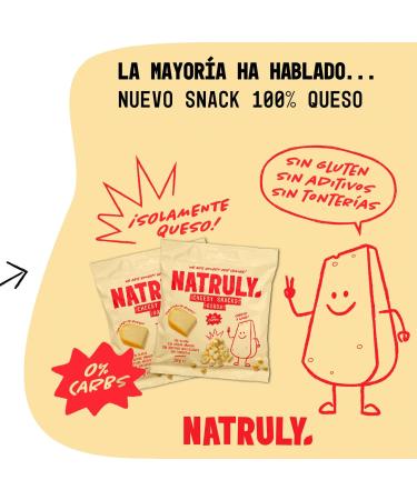 Natruly Cheesy Snacks - Carb Free Gluten Free 100% Cheese Crispy Snacks (1 bag) - Buy Online on GoSupps.com