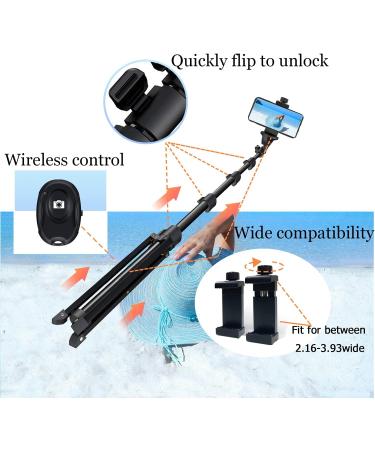 Selfie Stick Tripod 64 Inch | Extendable Stand with Wireless Remote | Compatible with iPhone 13, Android, Cameras - Buy Online on GoSupps.com