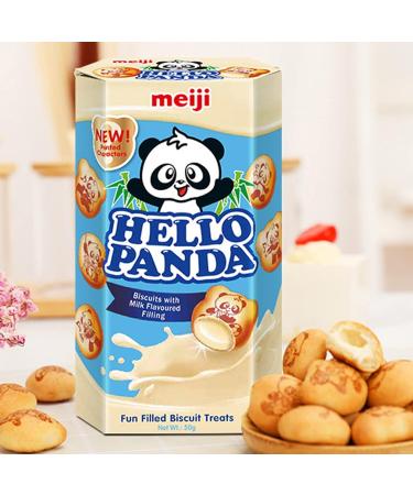 Meiji Hello Panda Milk Cream Filled Biscuits 50 g - Buy Online on GoSupps.com