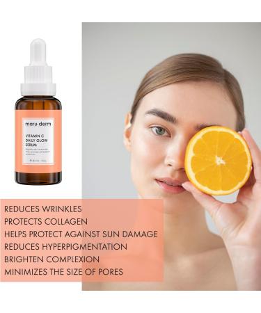 Maruderm S rum la Vitamine C pour claircir Raffermir Hydrater | S rum Anti- ge Peau clatante Correction des Taches Sombres (30 ML) - Buy Online on GoSupps.com