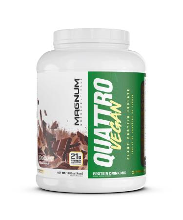 Vegan Quattro Plant-Based Protein Powder by Magnum- Chocolate Flavor 4lb