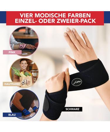 Dr. Arthritis Light Wrist Bandage - Tendonitis & Carpal Tunnel Support - Adjustable Right/Left Hand Wear for Pain Relief (Black Couple) - Buy Online on GoSupps.com