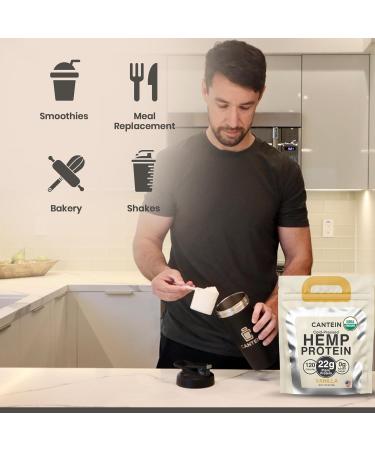 Organic Hemp Protein Powder, Plant Based and Vegan Protein Shake, Lactose and Dairy Free, Gluten Free, Clean and Natural- Vanilla (20 Servings) Vanilla 1.56 Pound (Pack of 1) - Buy Online on GoSupps.com
