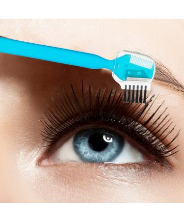 Lurrose Eyebrow Cutter Set - 6 Stainless Steel Razors for Women | Face Hair Remover & Travel-Friendly Shaving Tools in Blue & Orange - Buy Online on GoSupps.com