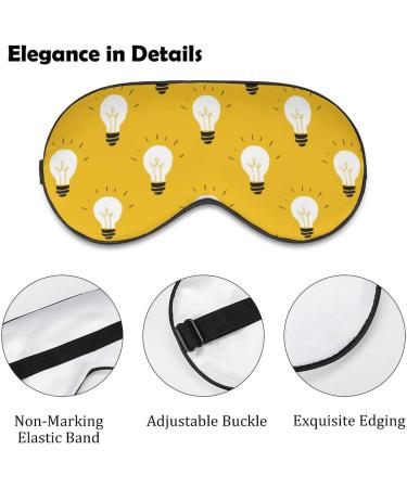 Yellow Light Bulb Sleep Mask | Adjustable Strap | Blocks Light for Restful Sleep | Ideal for Men and Women | Perfect for Nighttime, Travel, and Naps - Buy Online on GoSupps.com