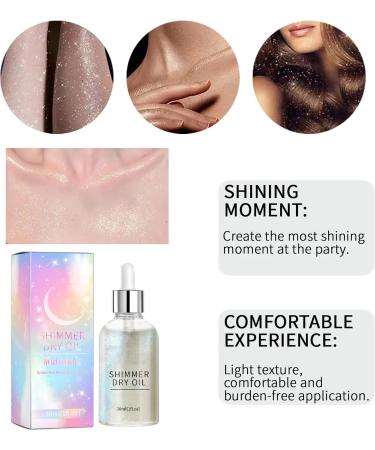  G n rique Shimmering Body Oil - Highlighter Oil for the Body 30ml | Sparkling Body Oil | Long-Lasting Highlighter Radiant Illuminator for Skin and Face - Buy Online on GoSupps.com