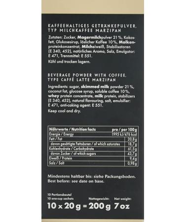 Niederegger Marzipan Milk Coffee - 10 Portion Bags (200g) | International Shipping Available - Buy Online on GoSupps.com