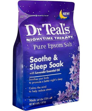Dr Teal's Lavender Epsom Salt Bath Soak - 4 lb Bags (Pack of 2) for Soothing & Restful Sleep - Buy Online on GoSupps.com