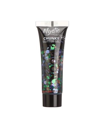 Mystic Chunky Face & Body Glitter Gel by Moon Glitter - Galaxy - Cosmetic Festival Glitter Face Paint for Face Body Hair Nails - 12ml