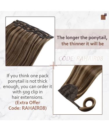 Runature Real Hair Braid Extensions - Brown & Blonde Highlights 30cm Short Ponytail 70g #3P12 - Premium Quality Extensions for Effortless Style - Buy Online on GoSupps.com