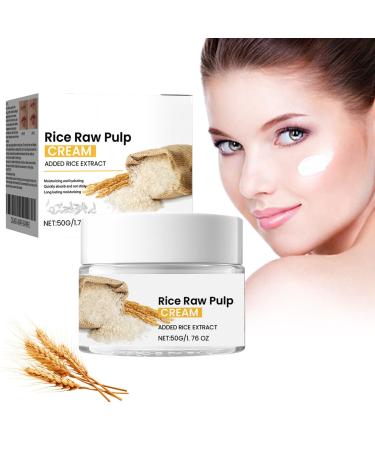 Rice Raw Pulp Face Cream Rice Cream Face Repair the Skin Barrier Moisturising Rice Moisturising Cream for Dry and Sensitive Skin dami