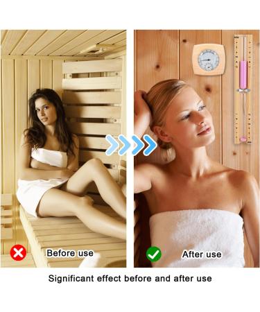 2 in 1 Sauna Thermometer Hygrometer - Precise Temperature & Humidity Measurement with Rotating Hourglass Design - Buy Online on GoSupps.com