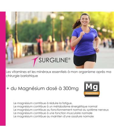 SANTINOV - SURGILINE - Post Bariatric Tablets - Sleeve Gastrectomy Bypass Gastric Ring - 2 Supplements in One: Vitamins and Minerals + Magnesium - Buy Online on GoSupps.com