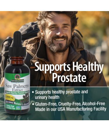 Nature's Answer Alcohol Free Saw Palmetto Berry 1 Fluid Ounce ( 2 Pack ) | Prostate Support | Natural Urinary Health | Promotes Hair Growth - Buy Online on GoSupps.com