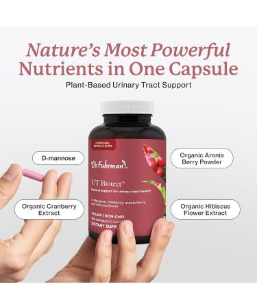 Dr. Fuhrman. Ut Biotect Urinary Tract Supplement | Wholefood Cranberry Pills for Women Made in The USA | D-Mannose Aronia Berry and Cranberry | Cleanses and Protects The Urinary Tract | 120 Caps - Buy Online on GoSupps.com