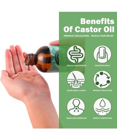40Pcs Castor Oil Patch Set Castor Oil Pack with 8oz Organic Cold-Pressed Caster Oil Glass Bottle Disposable Leakproof 40pcs pack with oil - Buy Online on GoSupps.com