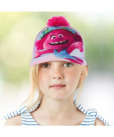 DreamWorks Trolls Girls' Purple Baseball Cap - Adjustable Kids Hat | Ages 4-10 - Buy Online on GoSupps.com