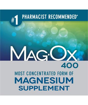 Mag-Ox 400 Magnesium Oxide 483mg Dietary Supplement Tablets - Pharmaceutical Grade - 240 Count (2 Pack) - Buy Online on GoSupps.com