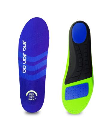 DACAT Sport inshole heel spur Inlays Shoes Inlays for Plantar fasciitis orthopedic insoles Sport for women and men (EU45-46 blue) blue EU (45-46) 298mm