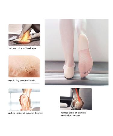 Silicone Heel Cups & Protectors for Dry Cracked Heels - Pain Relief for Plantar Fasciitis | Universal Size for Men & Women - 4 Pairs - Buy Online on GoSupps.com