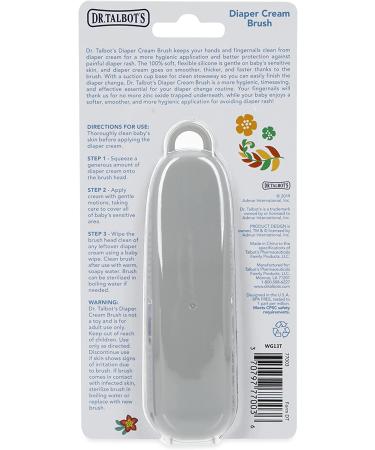 Dr. Talbot's Diaper Cream Silicone Brush with Suction Base & Hygienic Case - Aqua, Mini Size - Buy Online on GoSupps.com