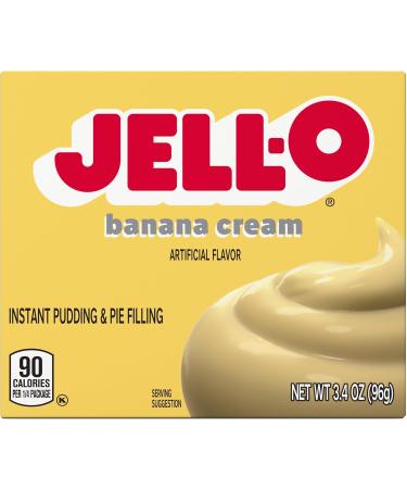 Jell-O Banana Cream Pie Pudding et 96g de remplissage - Buy Online on GoSupps.com