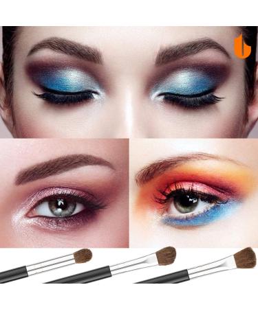 Urbanstrive Professional Eyeshadow Brush Set - 3pcs Soft Synthetic Blending Kit for Eyes - Long Lasting, Flawless Makeup Application - Silver - Buy Online on GoSupps.com