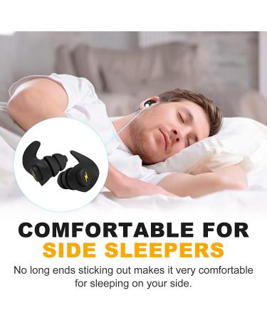 Silicone Ear Plugs for Sleeping - 6 Pairs, Noise Cancelling & Reusable - Ideal for Work, Study, Snoring, Shooting, Concerts - Black - Buy Online on GoSupps.com
