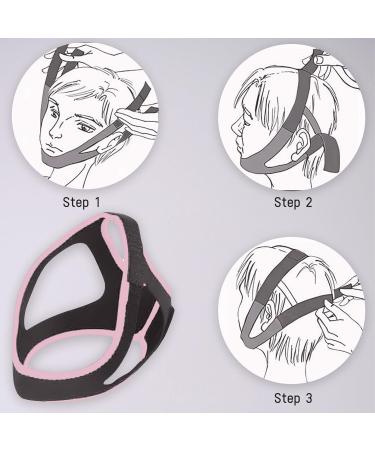 Anti Snoring Chin Strap - Adjustable & Breathable Device for CPAP Users - Effective Snoring Solution for Men & Women (Pink - Buy Online on GoSupps.com
