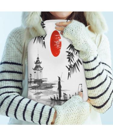 Japanese 2L Heat Bottle with Fluffy Cover Relieves Pain in Back Neck & Shoulders - Ideal for Cozy Nights - Buy Online on GoSupps.com